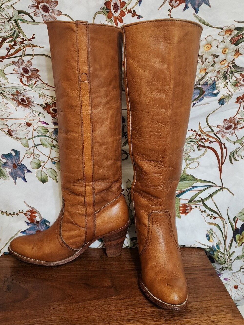Frye Black Label Campus Boots – Vtg 70's – Women’s 9 B – Cognac Tan Leather – - Picture 16 of 16